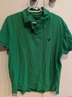 American Eagle Outfitters Bright Green Men’s Polo Shirt